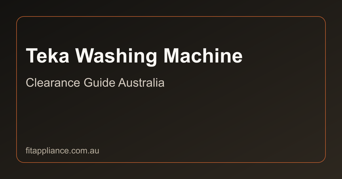 Teka Washing Machines clearance guide preview