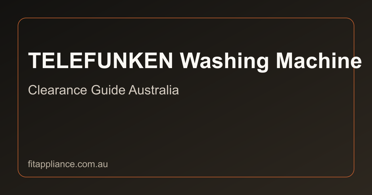 TELEFUNKEN Washing Machines clearance guide preview
