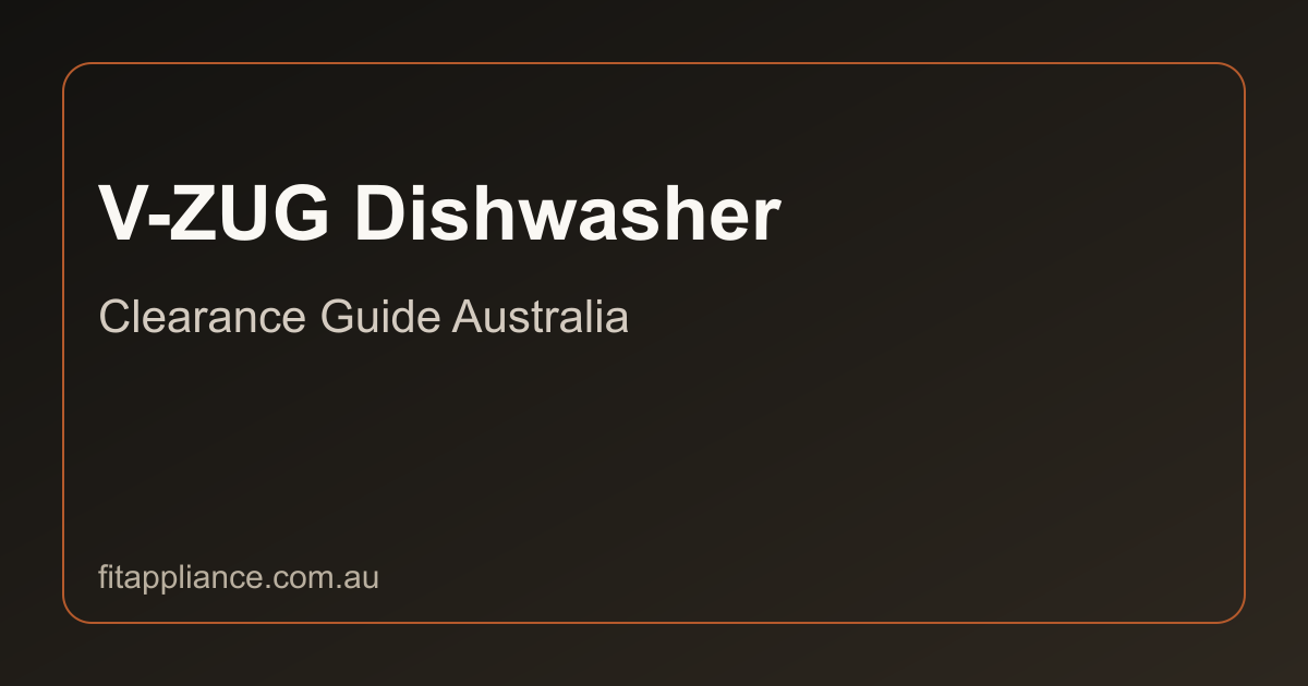 V-ZUG Dishwashers clearance guide preview