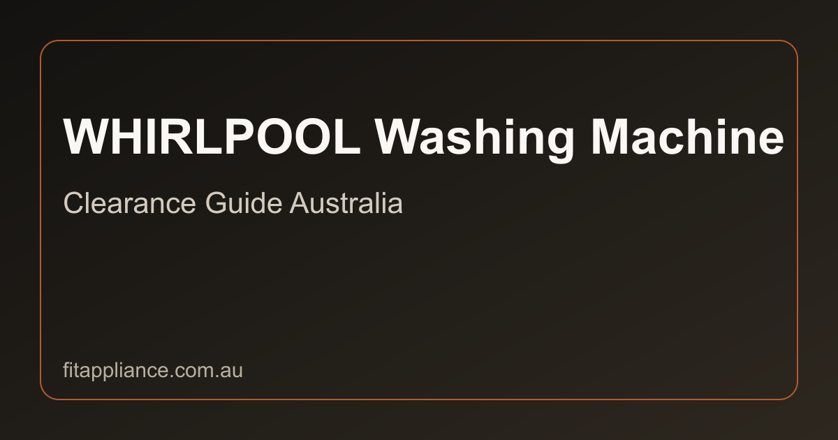 WHIRLPOOL Washing Machines clearance guide preview