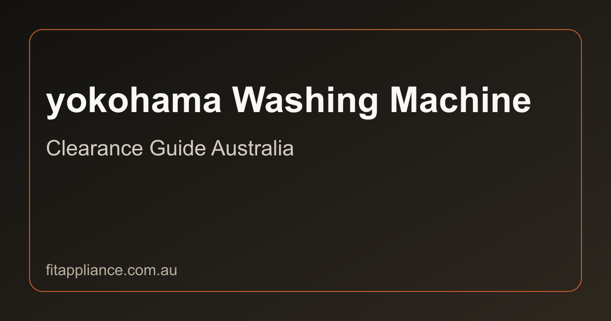 yokohama Washing Machines clearance guide preview